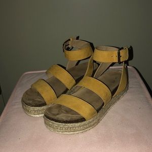 Yellow Platform Espadrilles